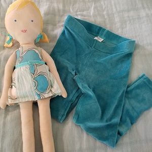 Girls' Mini Boden Velvet Leggings